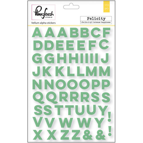 Pinkfresh Studio - Felicity Collection - Vellum Stickers - Alphabet