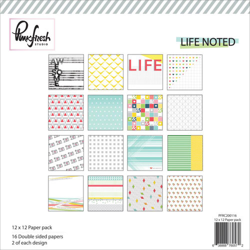 Pinkfresh Studio - Life Noted Collection - 12 x 12 Paper Pack