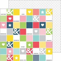 Pinkfresh Studio - Life Noted Collection - 12 x 12 Double Sided Paper - Checker Board