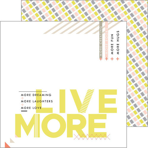 Pinkfresh Studio - Live More Collection - 12 x 12 Double Sided Paper - Goals