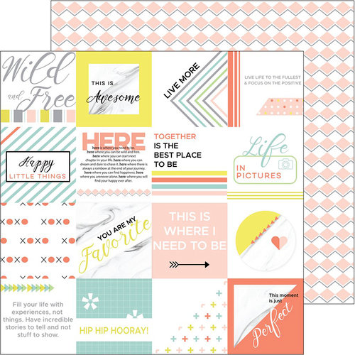 Pinkfresh Studio - Live More Collection - 12 x 12 Double Sided Paper - Rise