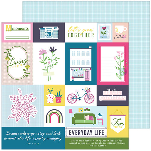 Pinkfresh Studio - Noteworthy Collection - 12 x 12 Double Sided Paper - Right Now