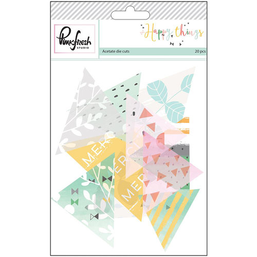 Pinkfresh Studio - Happy Things Collection - Acetate Die Cut Pieces - Triangles