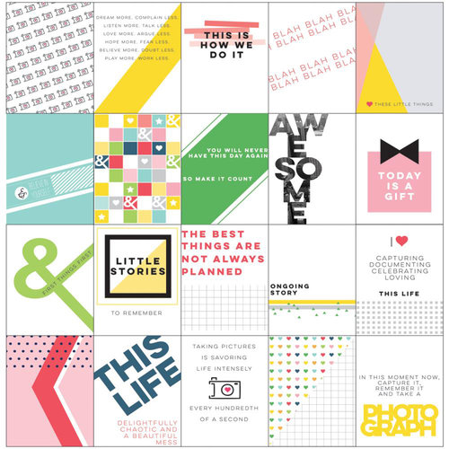 Pinkfresh Studio - Life Noted Collection - 3 x 4 Cards Set