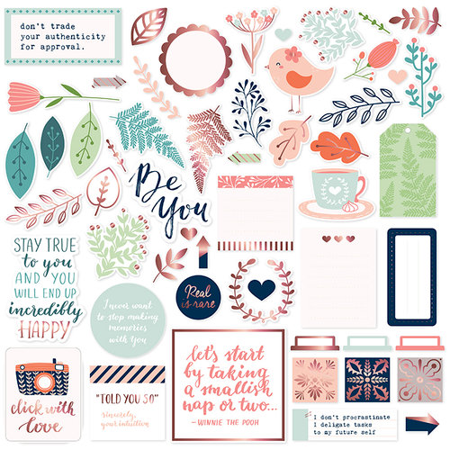 Pinkfresh Studio - Be You Collection - Ephemera Pack with Foil Accents