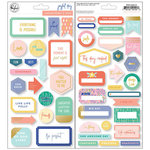 Pinkfresh Studio - Joyful Day Collection - Cardstock Stickers with Foil Accents