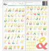 Pinkfresh Studio - Happy Things Collection - Puffy Block Alphabet Stickers