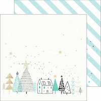 Pinkfresh Studio - Christmas Wishes Collection - 12 x 12 Double Sided Paper - Starry Night