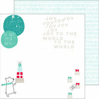 Pinkfresh Studio - Christmas Wishes Collection - 12 x 12 Double Sided Paper - Joy to the World