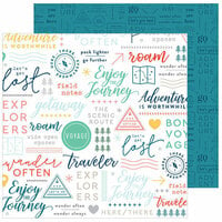 Pinkfresh Studio - Out and About Collection - 12 x 12 Double Sided Paper - Traveler