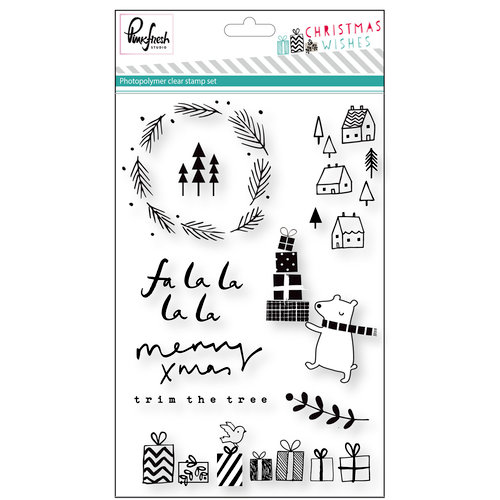Pinkfresh Studio - Christmas Wishes Collection - Clear Acrylic Stamp Set