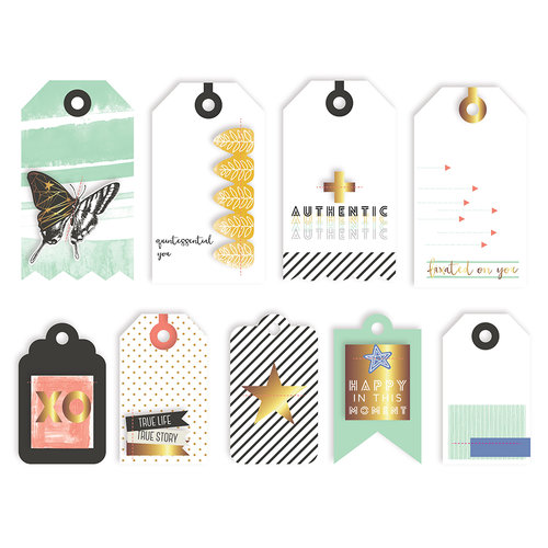 Pinkfresh Studio - Escape the Ordinary Collection - Layered Tags with Foil Accents
