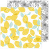 Pinkfresh Studio - Simple and Sweet Collection - 12 x 12 Double Sided Paper - Lemon Lush