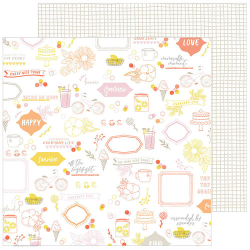Pinkfresh Studio - Simple and Sweet Collection - 12 x 12 Double Sided Paper - Sweet Life