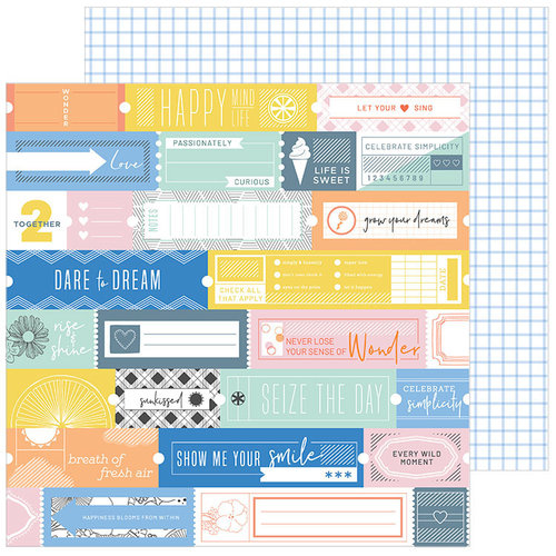 Pinkfresh Studio - Simple and Sweet Collection - 12 x 12 Double Sided Paper - Fresh Air