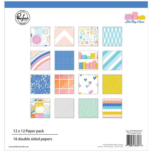 Pinkfresh Studio - Let's Stay Home Collection - 12 x 12 Collection Paper Pack