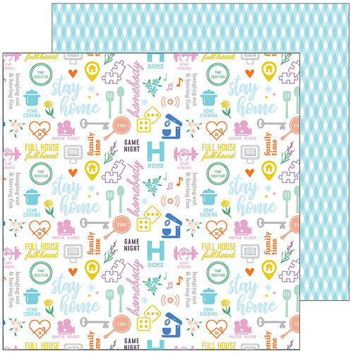 Pinkfresh Studio - Let's Stay Home Collection - 12 x 12 Double Sided Paper - Stay Home