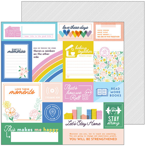Pinkfresh Studio - Let's Stay Home Collection - 12 x 12 Double Sided Paper - Hold On
