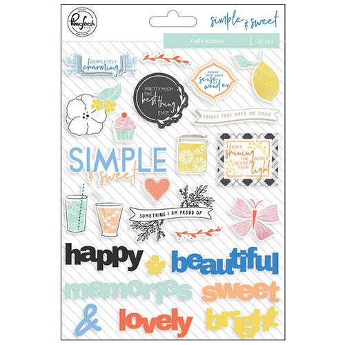 Pinkfresh Studio - Simple and Sweet Collection - Puffy Stickers