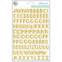 Pinkfresh Studio - Simple and Sweet Collection - Puffy Stickers - Mini - Alpha - Gold Foil