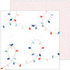 Pinkfresh Studio - December Days Collection - Christmas - 12 x 12 Double Sided Paper - Christmas Lights