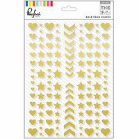 Pinkfresh Studio - The Mix No 1 Collection - Foam Shapes - Gold