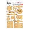 Pinkfresh Studio - December Days Collection - Christmas - Wood Stickers with Foil Accents