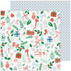 Pinkfresh Studio - Holiday Vibes Collection - Christmas - 12 x 12 Double Sided Paper - Christmas Cheer