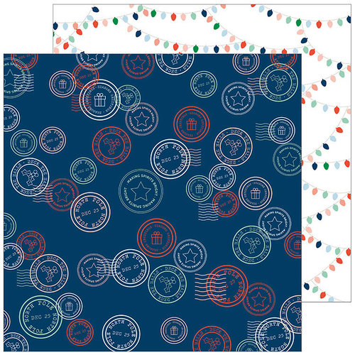 Pinkfresh Studio - Holiday Vibes Collection - Christmas - 12 x 12 Double Sided Paper - Seasons Greetings