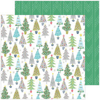 Pinkfresh Studio - Christmas - Home for the Holidays Collection - 12 x 12 Double Sided Paper - Merry and Bright