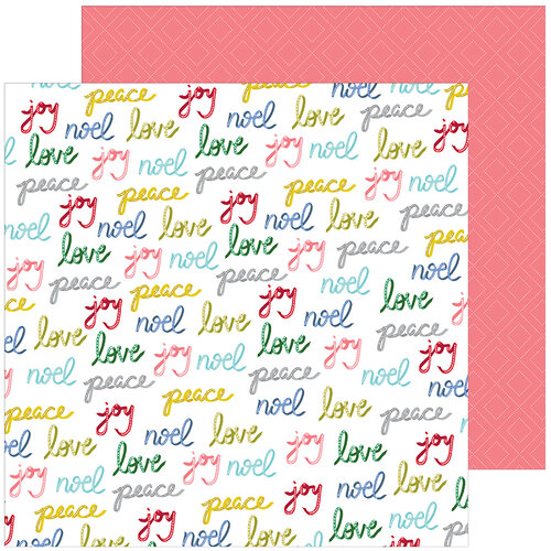 Pinkfresh Studio - Christmas - Home for the Holidays Collection - 12 x 12 Double Sided Paper - Peace and Love