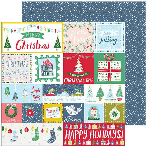 Pinkfresh Studio - Christmas - Home for the Holidays Collection - 12 x 12 Double Sided Paper - Happy Holidays