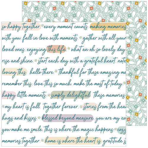 Pinkfresh Studio - Days of Splendor Collection - 12 x 12 Double Sided Paper - Grateful Heart
