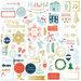 Pinkfresh Studio - Holiday Vibes Collection - Christmas - Ephemera Pack with Foil Accents