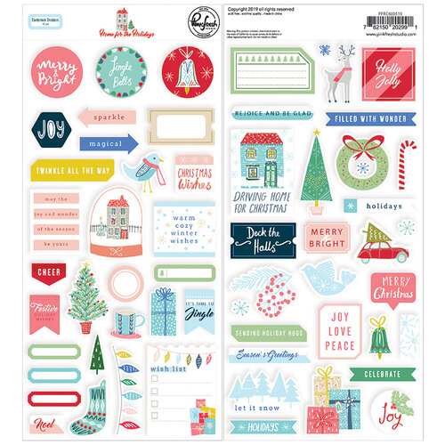 Pinkfresh Studio - Christmas - Home for the Holidays Collection - Cardstock Stickers