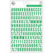 Pinkfresh Studio - The Mix No 2 Collection - Puffy Stickers - Alpha - Green