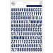 Pinkfresh Studio - The Mix No 2 Collection - Puffy Stickers - Alpha - Navy