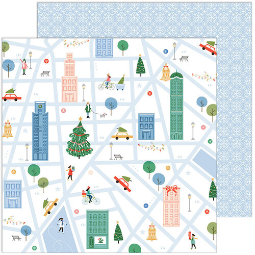 Pinkfresh Studio - Oh What Fun Collection - 12 x 12 Double Sided Paper - Holiday Walk