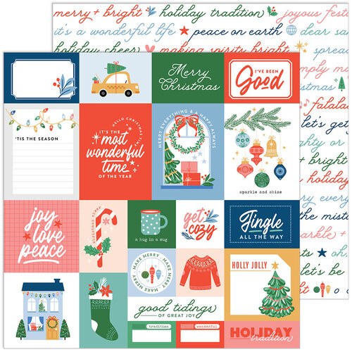 Pinkfresh Studio - Oh What Fun Collection - 12 x 12 Double Sided Paper - Good Tidings