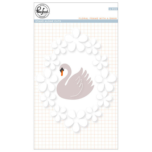 Pinkfresh Studio - Dies - Floral Frame with Swan