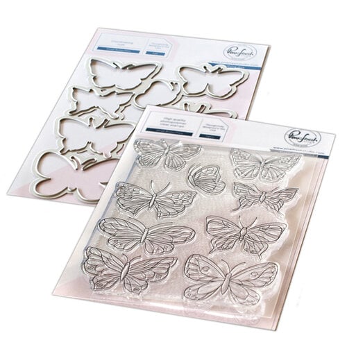 Pinkfresh Studio - Clear Photopolymer Stamps and Die Set - Small Butterflies Bundle