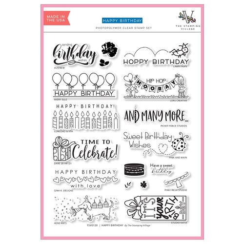 Stamping Village Clear Stamps 6X8 Happy Birthday