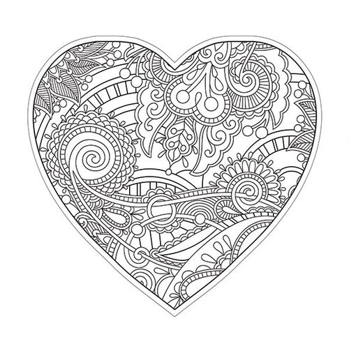 Paper House Productions - Coloring Cards - Heart