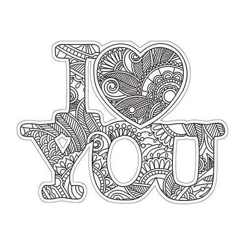 Paper House Productions - Coloring Cards - I Love You