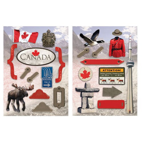 Paper House Productions - Canada Collection - Die Cut Chipboard Pieces - Canada