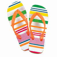 Paper House Productions - Fun Beach Collection - Mini Die Cut Piece - Flip Flops, BRAND NEW