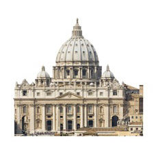 Paper House Productions - Rome Collection - Mini Die Cut Piece - St. Peter's Cathedral