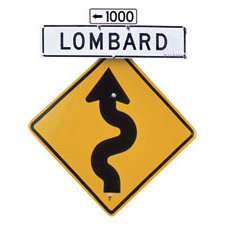 Paper House Productions - San Francisco Collection - Mini Die Cut Piece - Lombard Street Sign