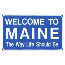 Paper House Productions - Maine Collection - Mini Die Cut Piece - Maine Sign