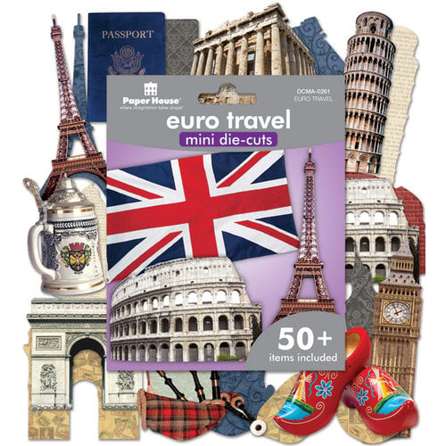 Paper House Productions - Mini Die Cut Pack - Euro Travel